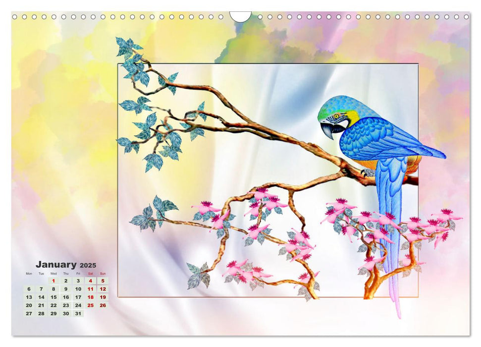 Enchanting parrots (CALVENDO Monthly Calendar 2025)