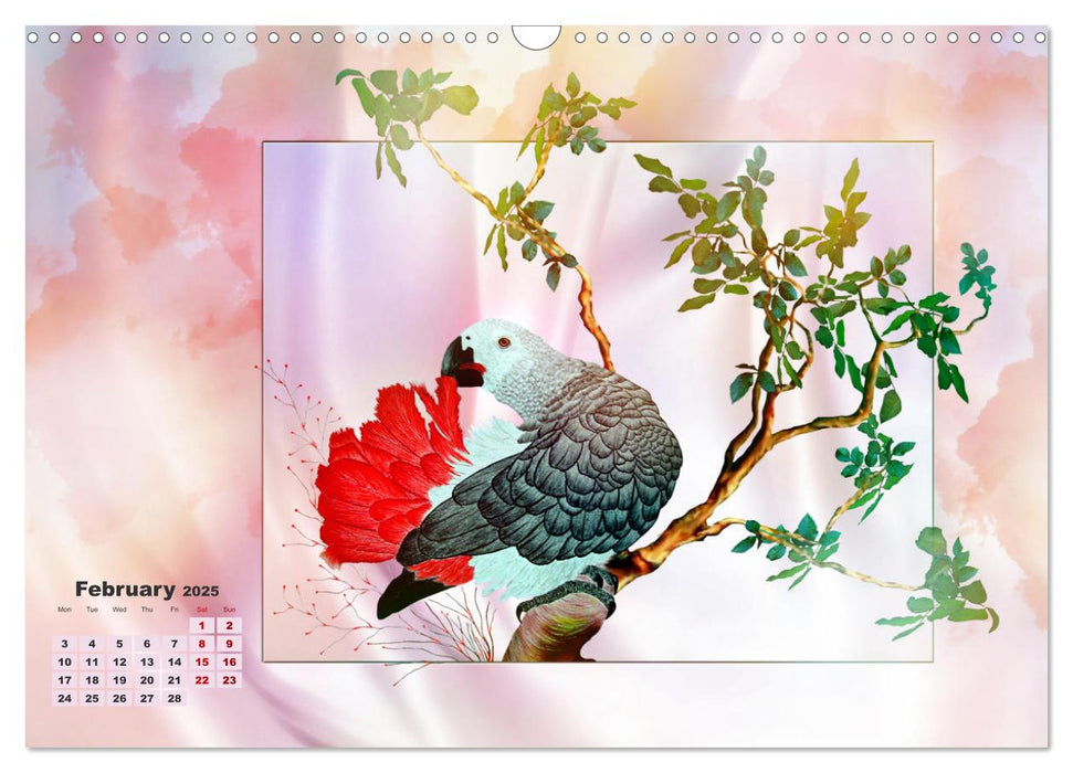 Enchanting parrots (CALVENDO Monthly Calendar 2025)