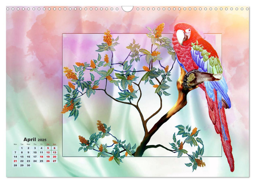 Enchanting parrots (CALVENDO Monthly Calendar 2025)