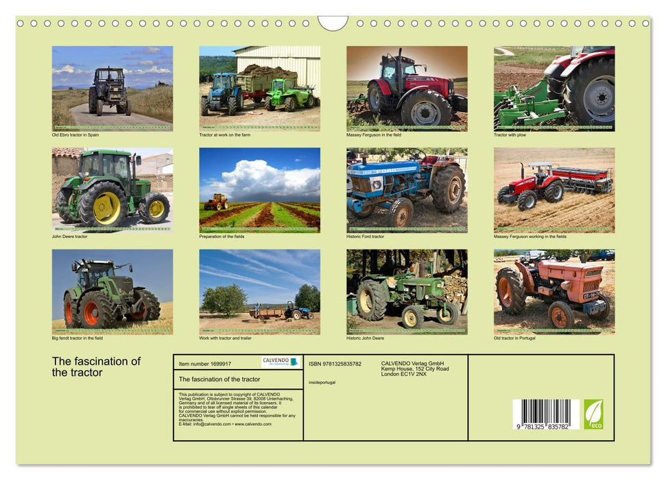 The fascination of the tractor (CALVENDO Monthly Calendar 2025)