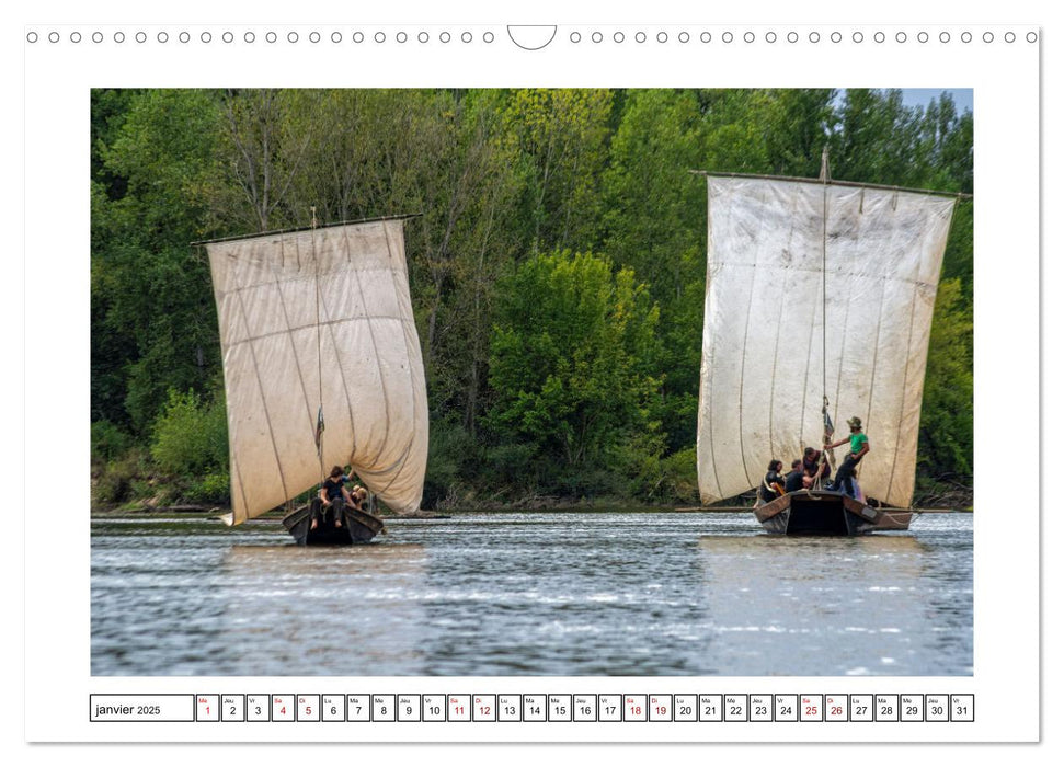 Navigation à la voile sur la Loire (CALVENDO Calendrier mensuel 2025)