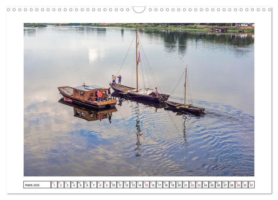 Navigation à la voile sur la Loire (CALVENDO Calendrier mensuel 2025)