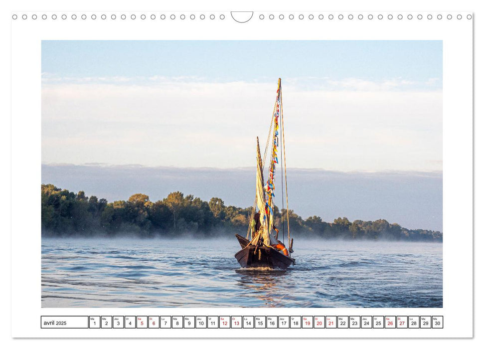 Navigation à la voile sur la Loire (CALVENDO Calendrier mensuel 2025)