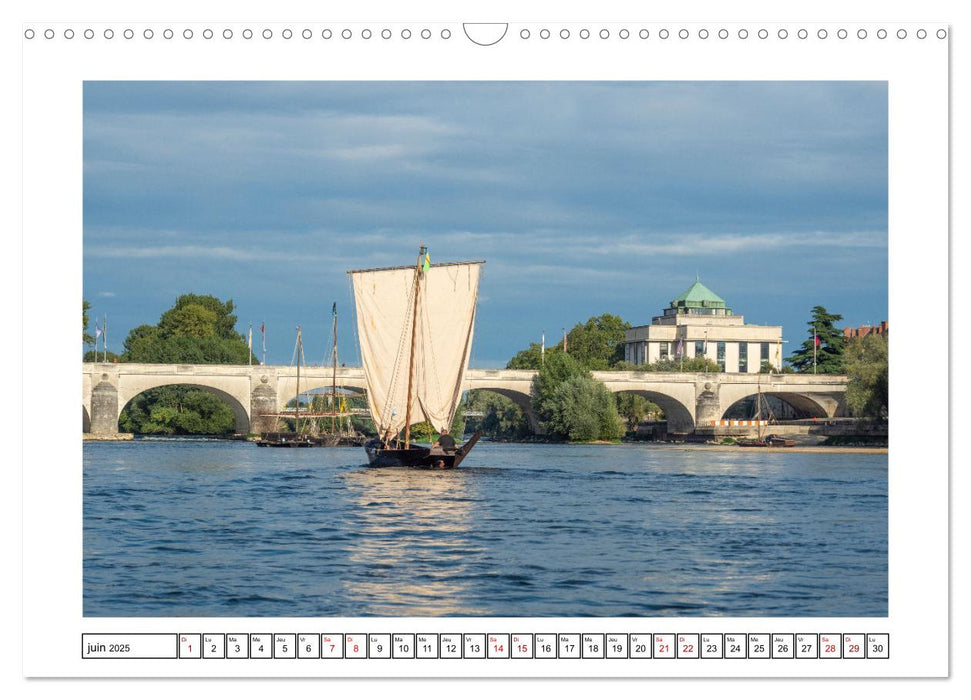 Navigation à la voile sur la Loire (CALVENDO Calendrier mensuel 2025)