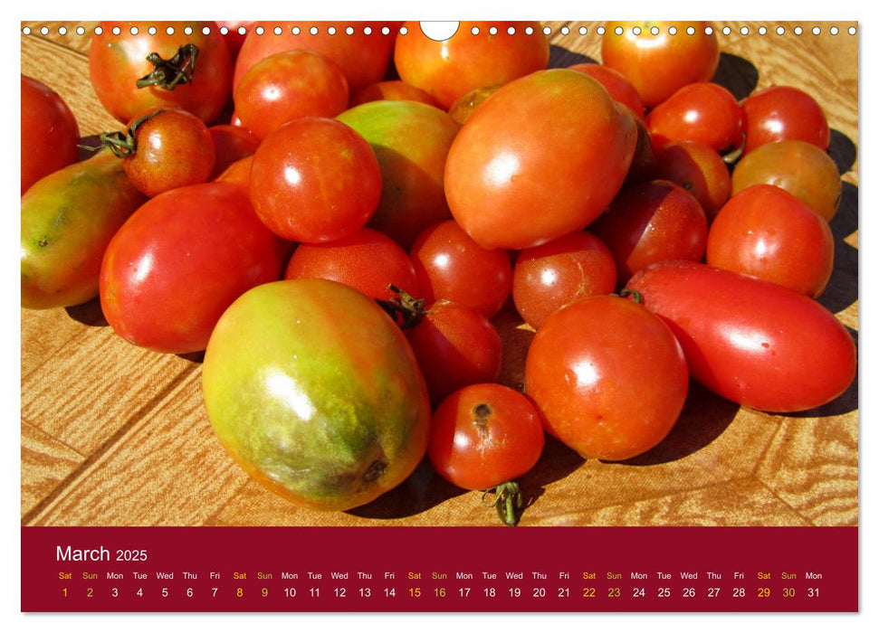 I Love Tomatoes (CALVENDO Monthly Calendar 2025)