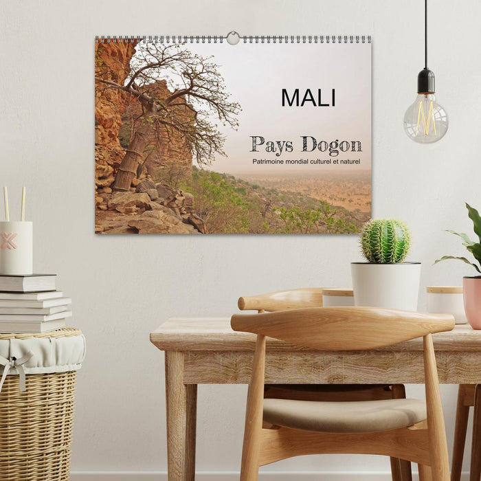 Mali - Pays Dogon - Patrimoine mondial culturel et naturel (CALVENDO Calendrier mensuel 2025)