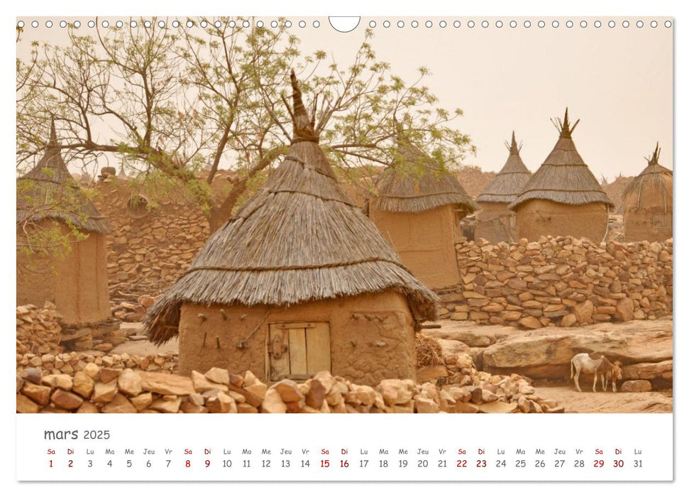 Mali - Pays Dogon - Patrimoine mondial culturel et naturel (CALVENDO Calendrier mensuel 2025)