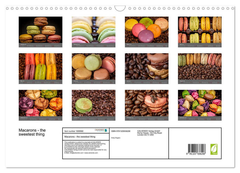 Macarons - the sweetest thing (CALVENDO Monthly Calendar 2025)