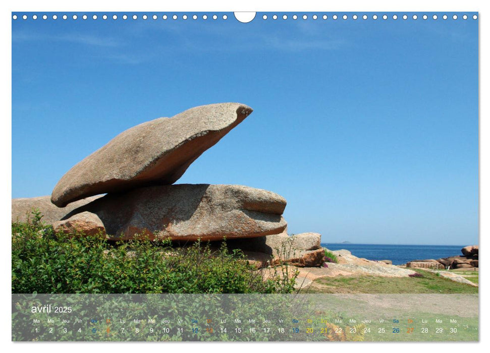 BRETAGNE La Côte de granit rose (CALVENDO Calendrier mensuel 2025)