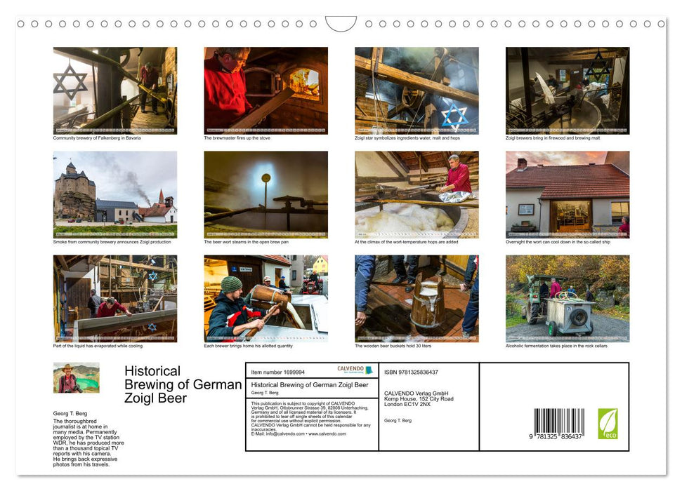 Historical Brewing of German Zoigl Beer (CALVENDO Monthly Calendar 2025)