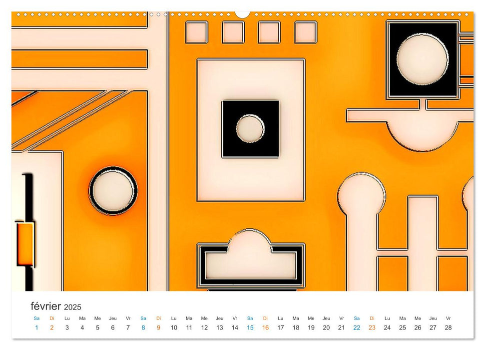 L'art abstrait aux mille facettes (CALVENDO Calendrier mensuel 2025)