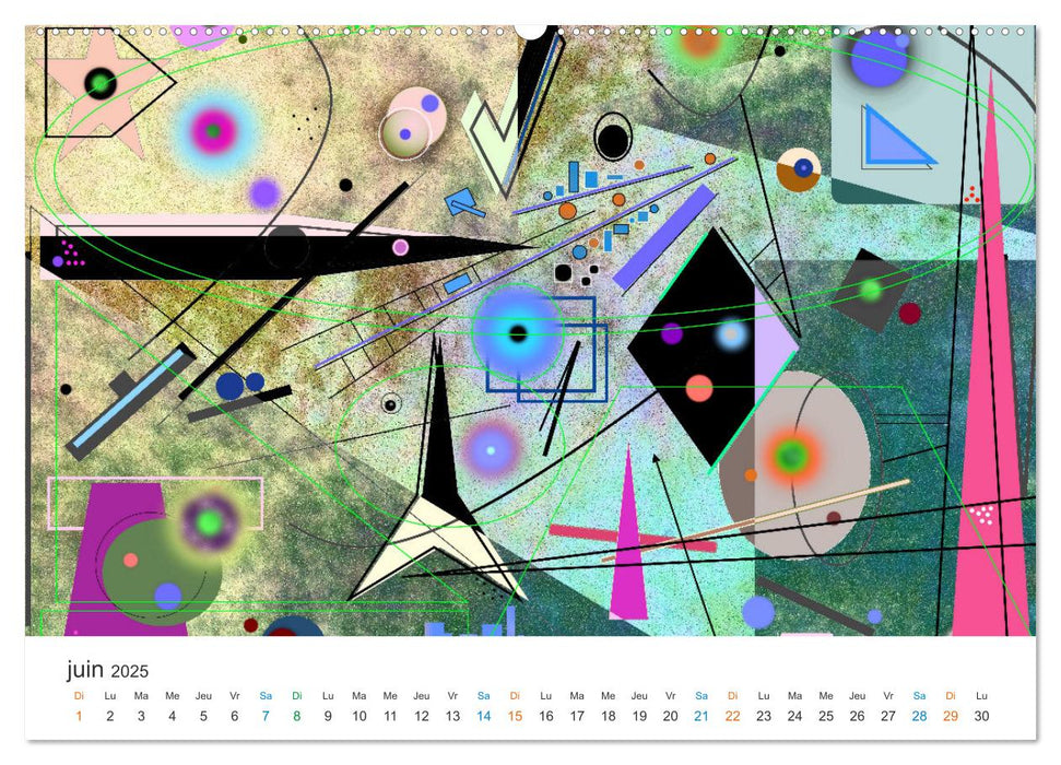 L'art abstrait aux mille facettes (CALVENDO Calendrier mensuel 2025)