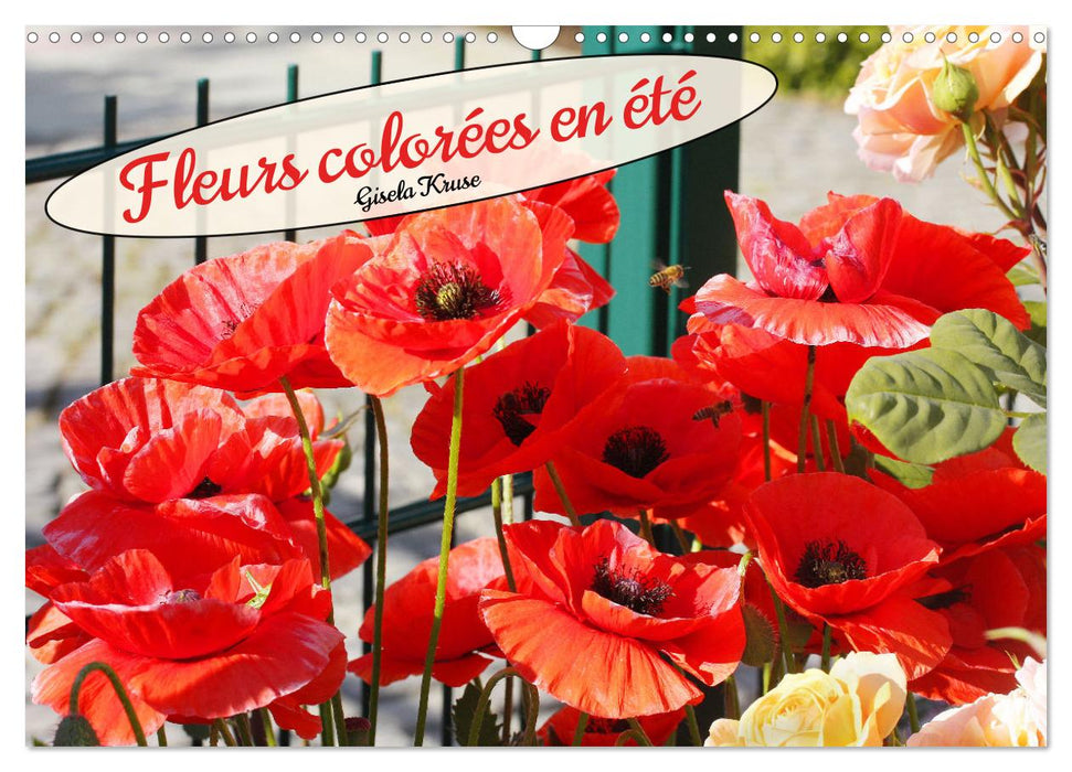 Fleurs colorées en été (CALVENDO Calendrier mensuel 2025)