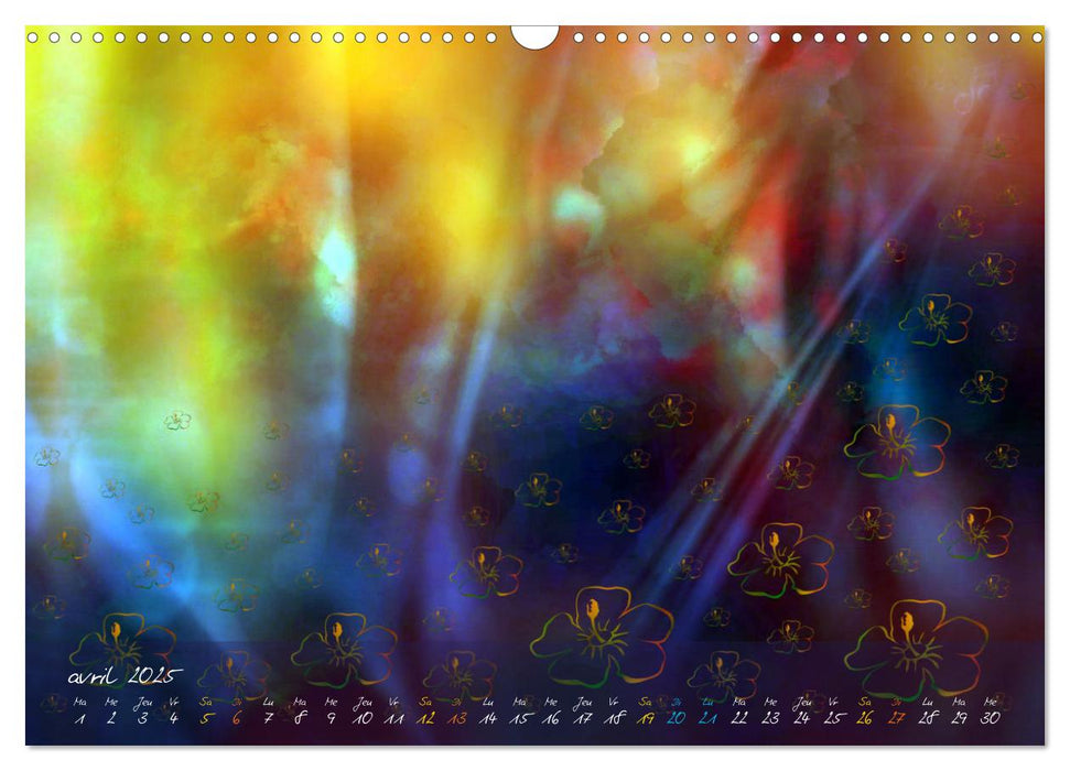 Joie des couleurs (CALVENDO Calendrier mensuel 2025)