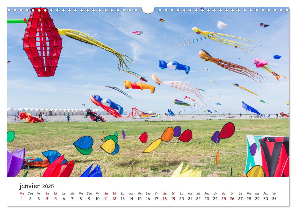 Baie de Somme festival des cerfs-volants de Cayeux-sur-mer (CALVENDO Calendrier mensuel 2025)