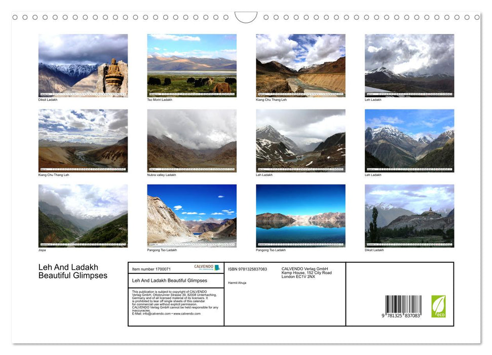 Leh And Ladakh Beautiful Glimpses (CALVENDO Monthly Calendar 2025)