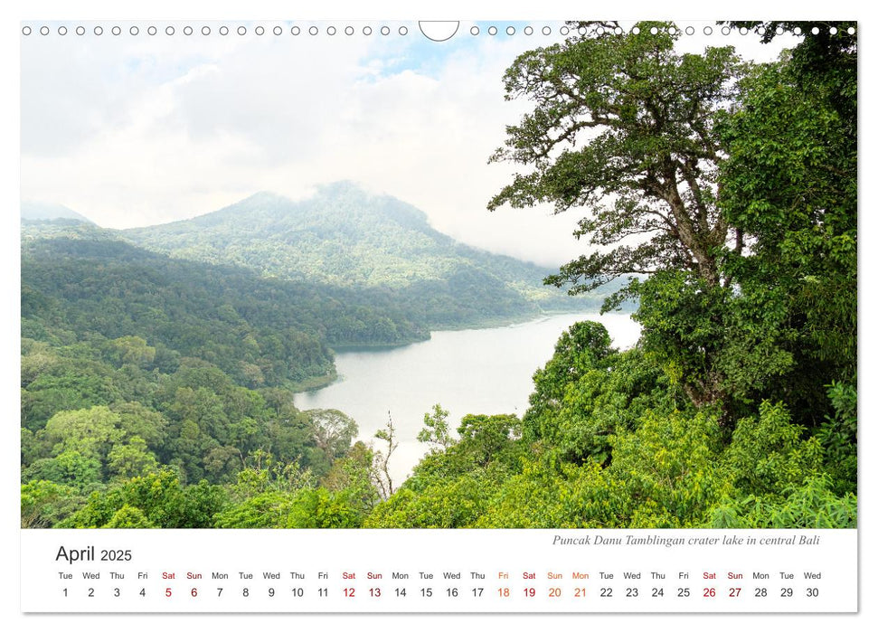 Impressions of a journey through Bali (CALVENDO Monthly Calendar 2025)