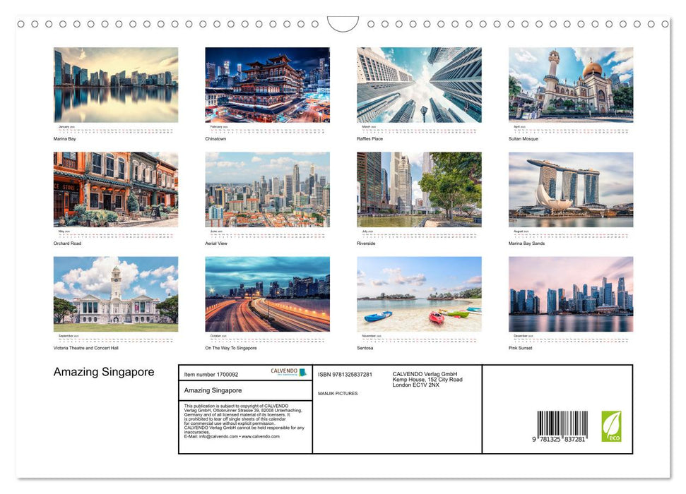 Amazing Singapore (CALVENDO Monthly Calendar 2025)