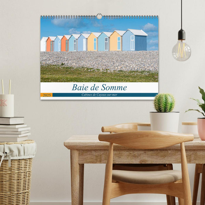 Baie de Somme Cabines de Cayeux-sur-mer (CALVENDO Calendrier mensuel 2025)