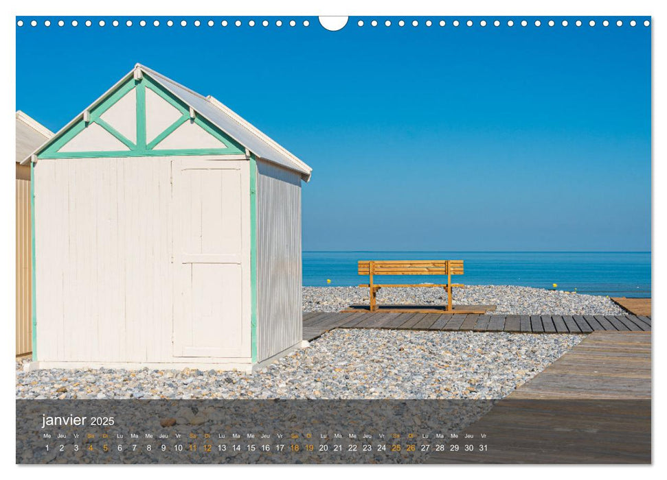 Baie de Somme Cabines de Cayeux-sur-mer (CALVENDO Calendrier mensuel 2025)