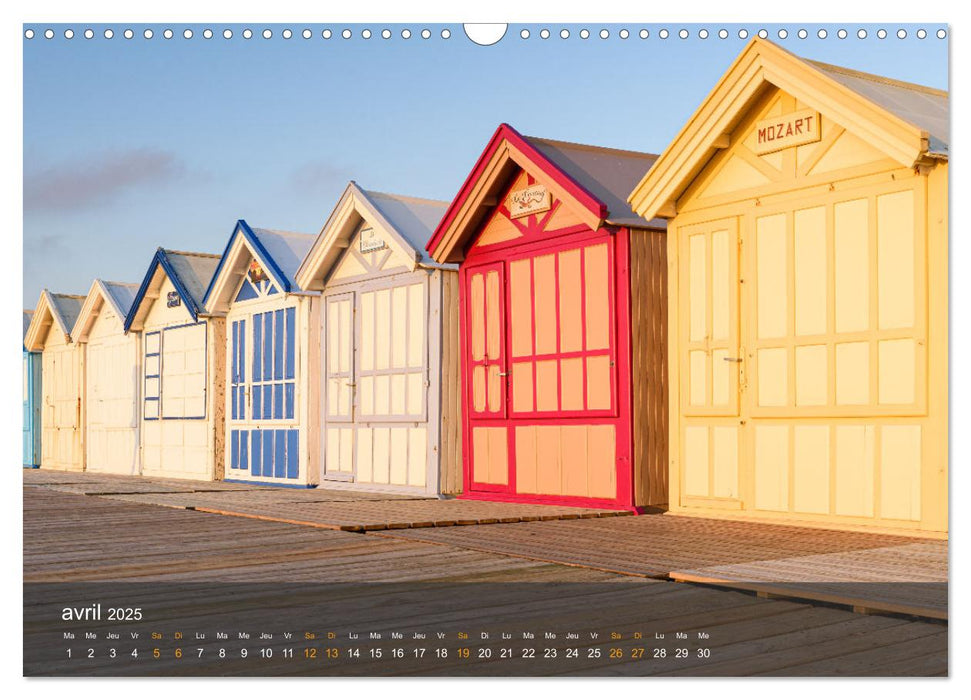 Baie de Somme Cabines de Cayeux-sur-mer (CALVENDO Calendrier mensuel 2025)