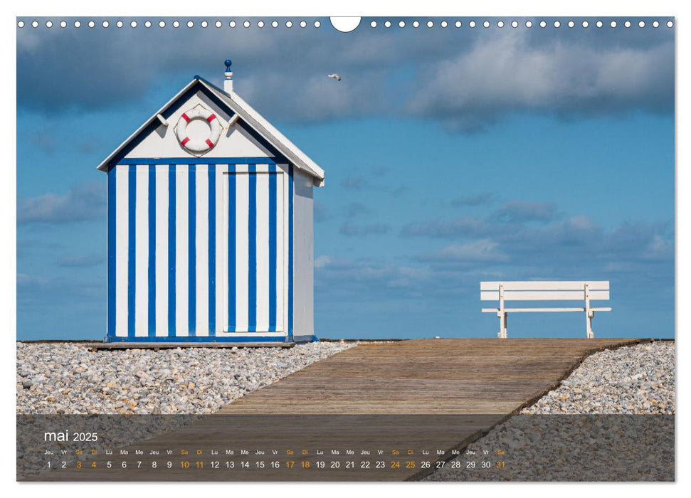 Baie de Somme Cabines de Cayeux-sur-mer (CALVENDO Calendrier mensuel 2025)