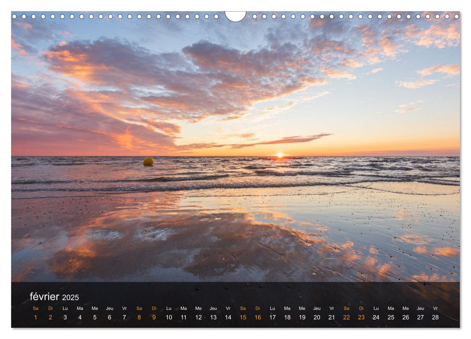 Baie de Somme Couchers de soleil (CALVENDO Calendrier mensuel 2025)