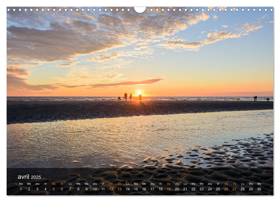 Baie de Somme Couchers de soleil (CALVENDO Calendrier mensuel 2025)