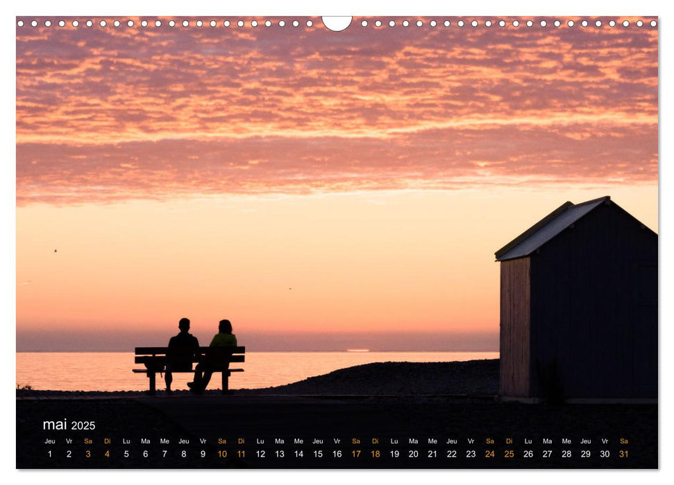 Baie de Somme Couchers de soleil (CALVENDO Calendrier mensuel 2025)