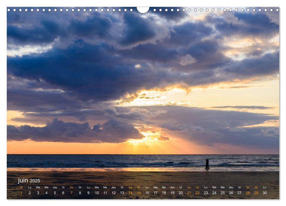 Baie de Somme Couchers de soleil (CALVENDO Calendrier mensuel 2025)