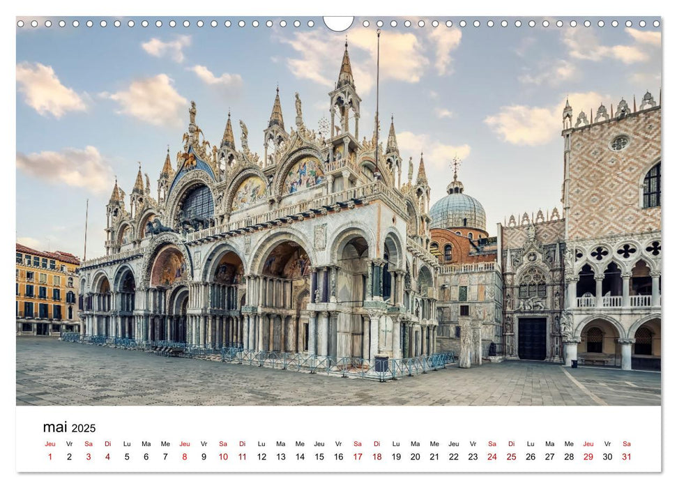 Les merveilles de Venise (CALVENDO Calendrier mensuel 2025)