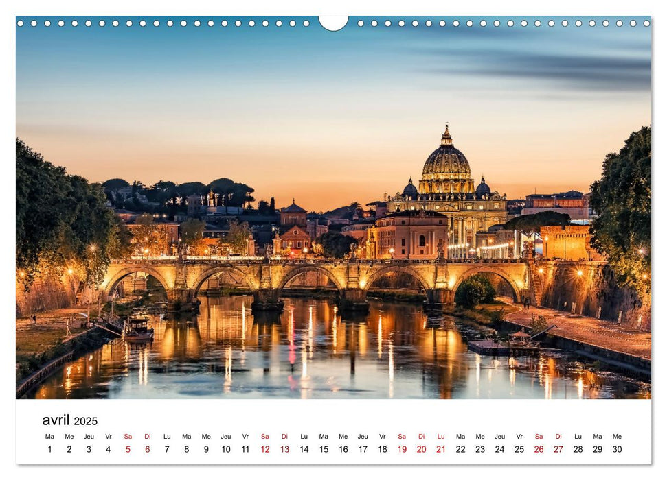 Rome, La Cité Éternelle (CALVENDO Calendrier mensuel 2025)