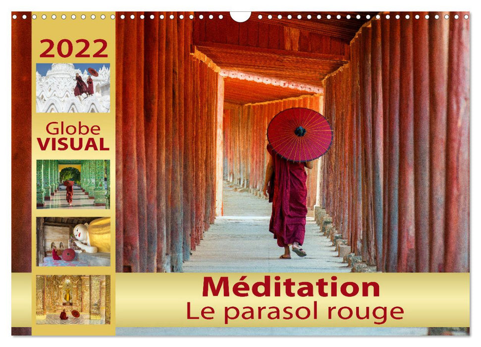 Méditation - Le parasol rouge (CALVENDO Calendrier mensuel 2025)