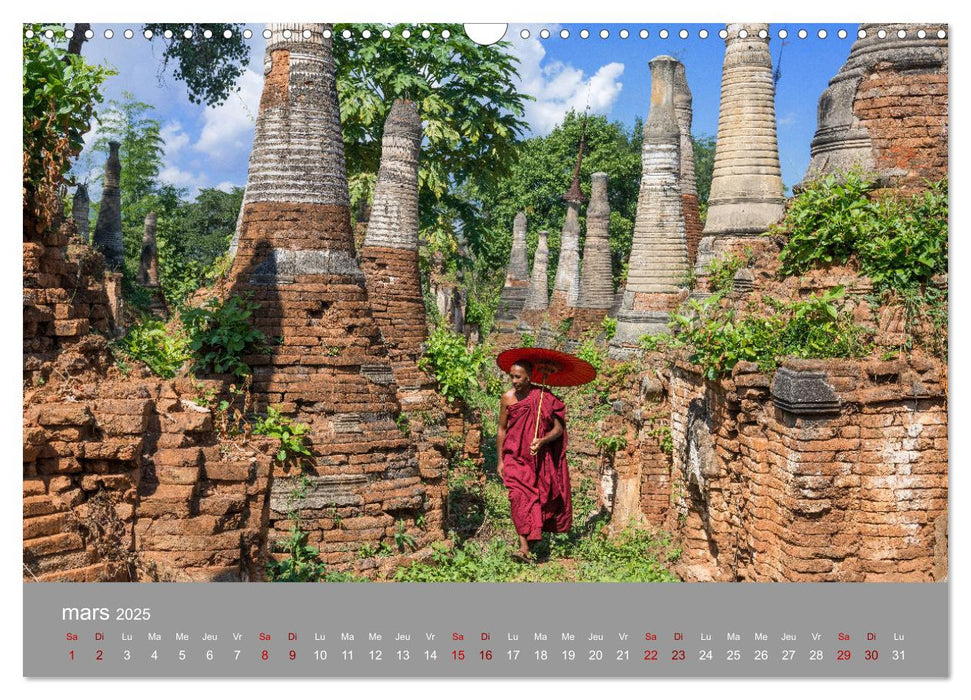 Méditation - Le parasol rouge (CALVENDO Calendrier mensuel 2025)