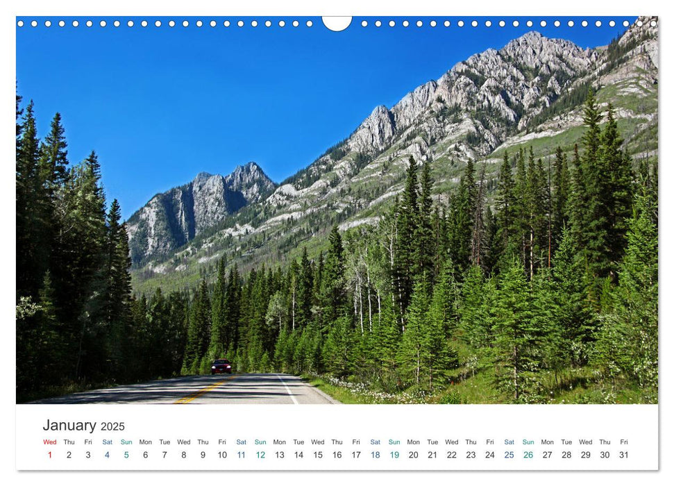 Journey through Alberta and British Columbia (CALVENDO Monthly Calendar 2025)