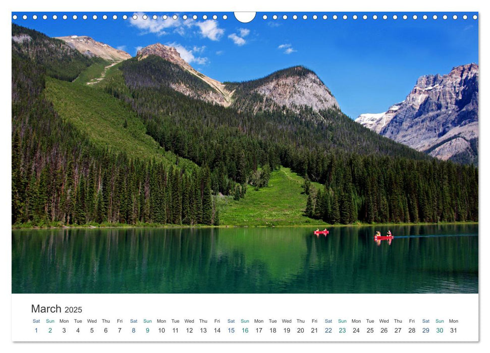 Journey through Alberta and British Columbia (CALVENDO Monthly Calendar 2025)