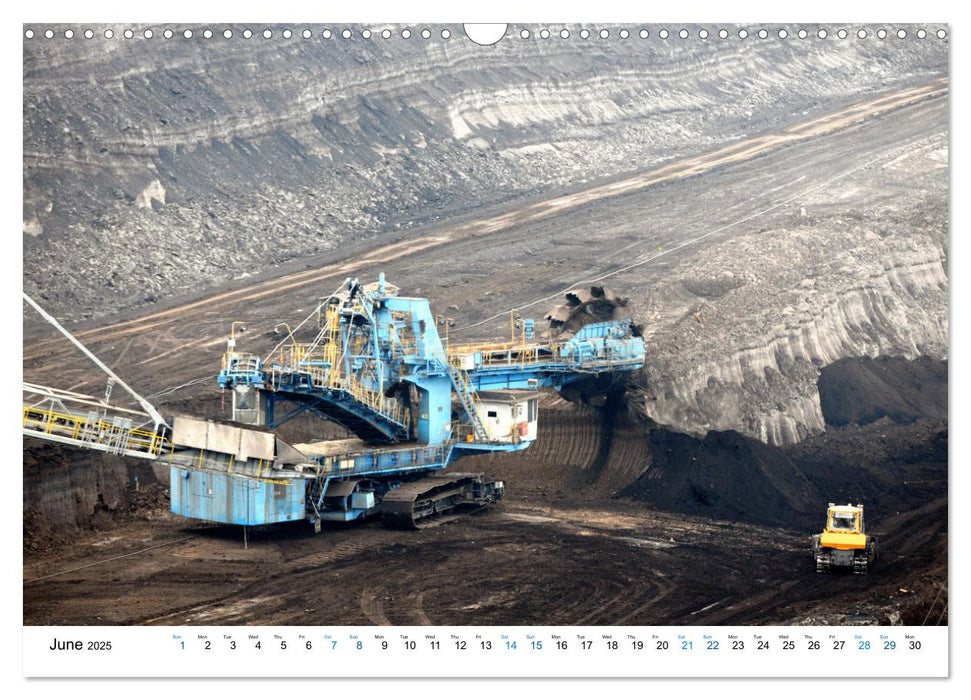 Mining machines in action - Various open-pit mines (CALVENDO Monthly Calendar 2025)