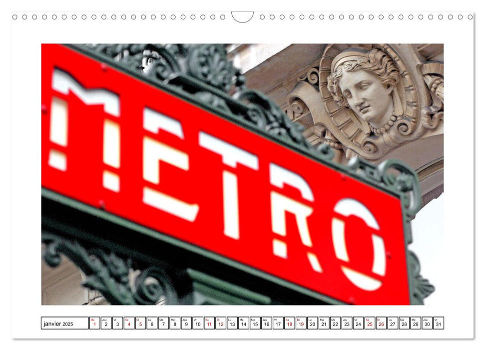 METROPOLITAIN (CALVENDO Calendrier mensuel 2025)