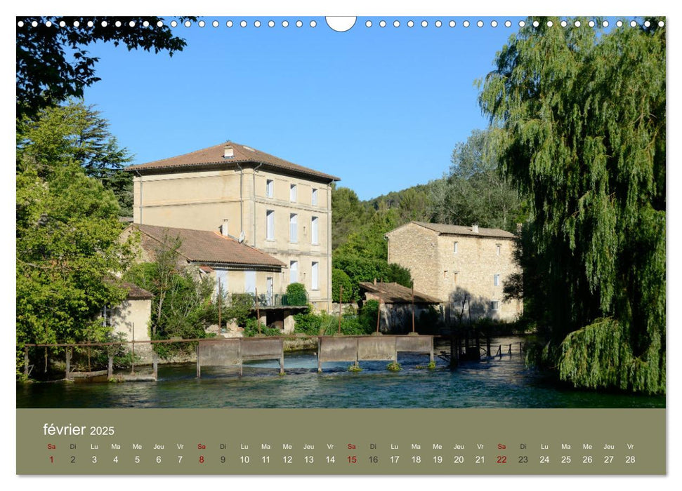 Rivières de Provence (CALVENDO Calendrier mensuel 2025)