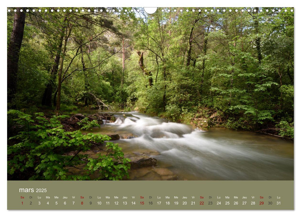 Rivières de Provence (CALVENDO Calendrier mensuel 2025)