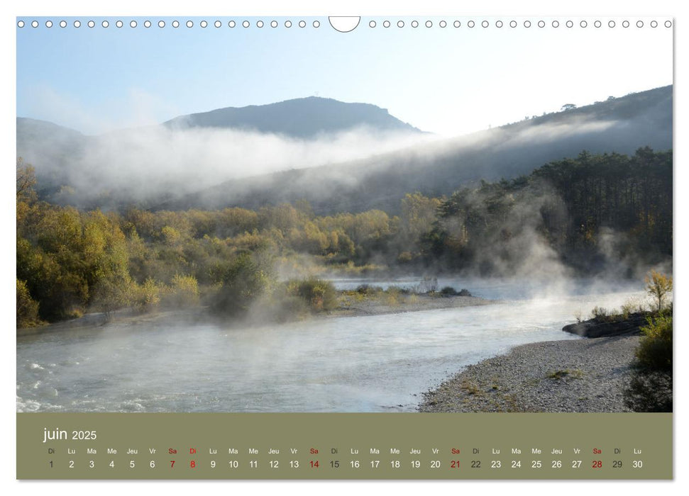 Rivières de Provence (CALVENDO Calendrier mensuel 2025)