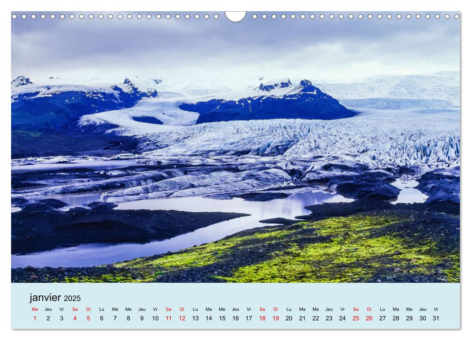 ISLANDE - Ile fascinante dans l'Atlantique (CALVENDO Calendrier mensuel 2025)