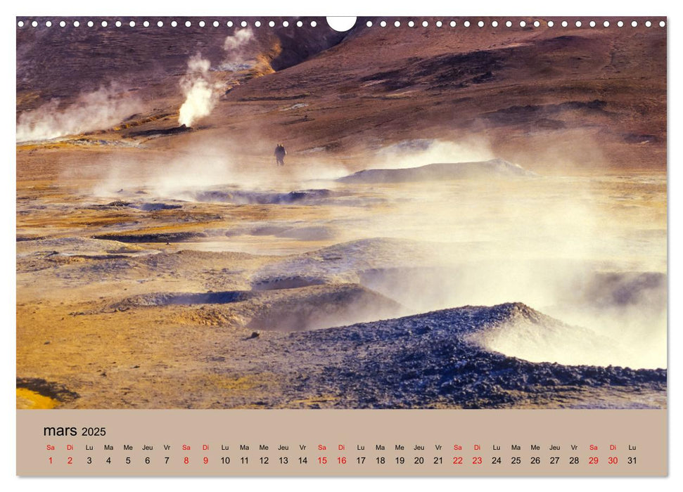 ISLANDE - Ile fascinante dans l'Atlantique (CALVENDO Calendrier mensuel 2025)