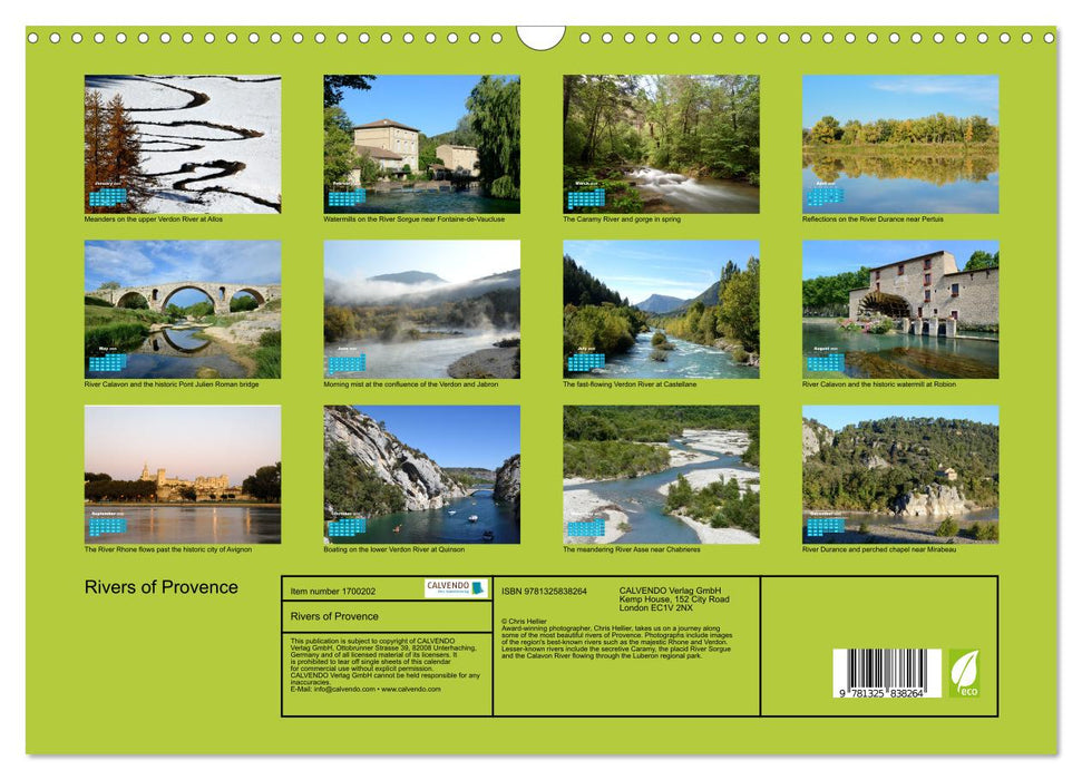 Rivers of Provence (CALVENDO Monthly Calendar 2025)