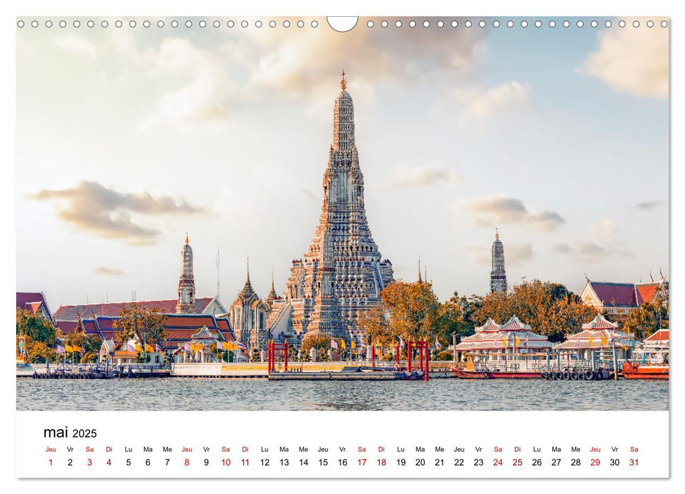 Surprenante Bangkok (CALVENDO Calendrier mensuel 2025)