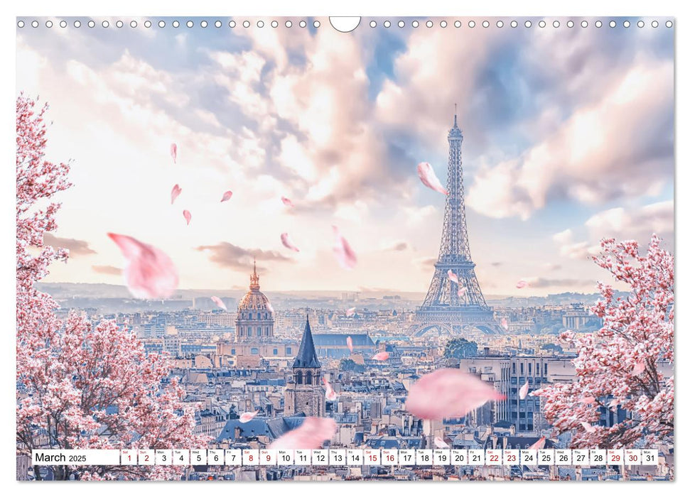 THE BEAUTY OF PARIS (CALVENDO Monthly Calendar 2025)