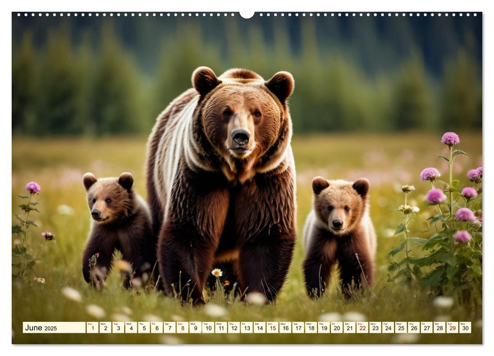 Small and large bears (CALVENDO Monthly Calendar 2025)