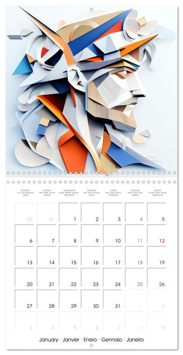 Artistry in Origami (CALVENDO Monthly Calendar 2025)