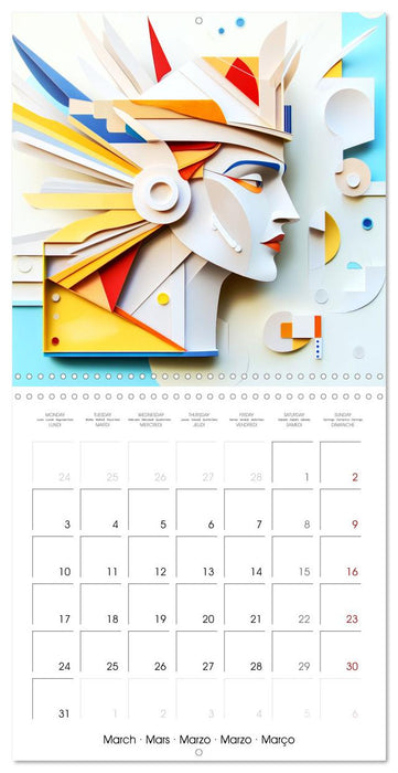 Artistry in Origami (CALVENDO Monthly Calendar 2025)