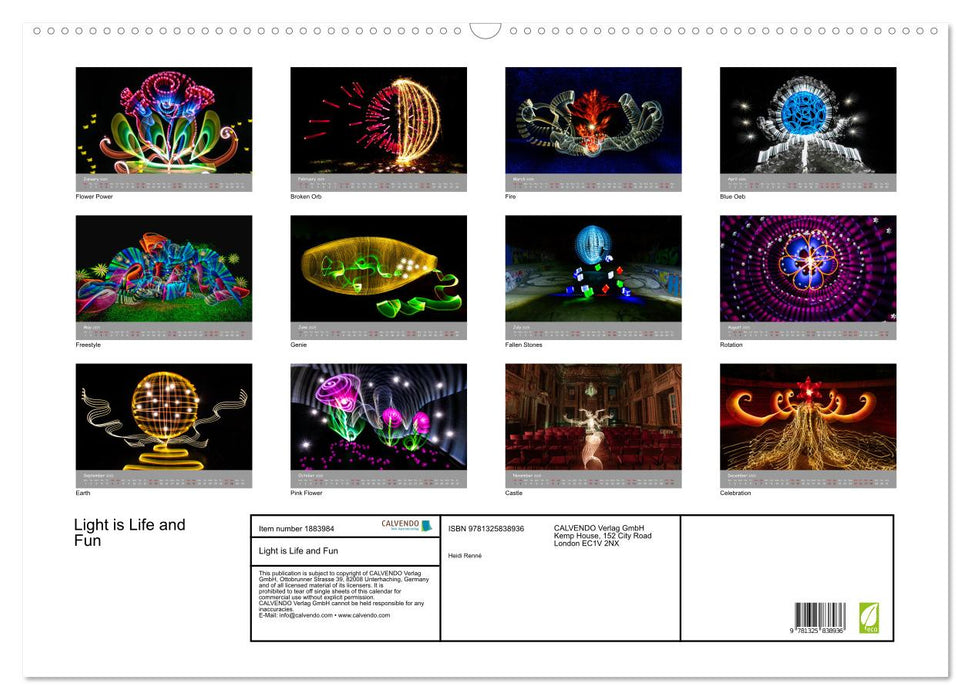 Light is Life and Fun (CALVENDO Monthly Calendar 2025)